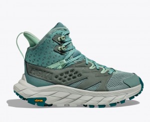 Turquoise HOKA Anacapa Breeze Mid Women's Hiking Boots | 21OBXUSQE