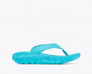 Turquoise HOKA ORA Recovery Men's Flip Flops | 79PALIOHG