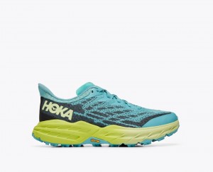 Turquoise / Navy HOKA Speedgoat 5 Women's Trail Running Shoes | 64AJBZCRI