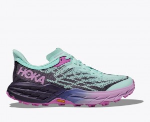 Turquoise / Purple HOKA Speedgoat 5 Women's Trail Running Shoes | 90UXYWATB