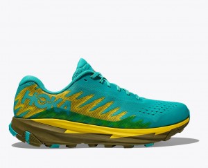 Turquoise / Yellow HOKA Torrent 3 Men's Trail Running Shoes | 10FWVYINM