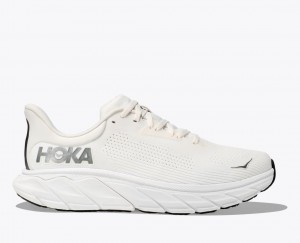 White HOKA Arahi 7 Men's Running Shoes | 41KALTPUM