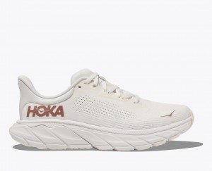 White HOKA Arahi 7 Women's Running Shoes | 74DEFVRIK