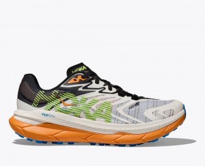 White / Black / Green HOKA Tecton X 2 Men's Trail Running Shoes | 63QDGKMCY