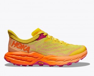 Yellow / Orange HOKA Speedgoat 5 Women's Trail Running Shoes | 60HWZNVBD