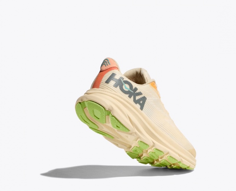 Beige HOKA Clifton 9 Kids' Running Shoes | 67OFWUBHX