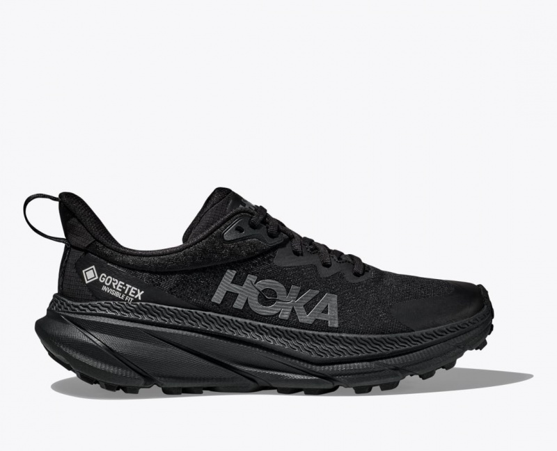 Black HOKA Challenger 7 GTX Men\'s Trail Running Shoes | 68NAHEDRV