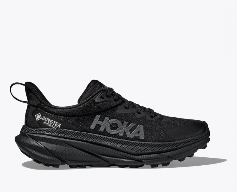 Black HOKA Challenger 7 GTX Women\'s Trail Running Shoes | 84LXZICYH