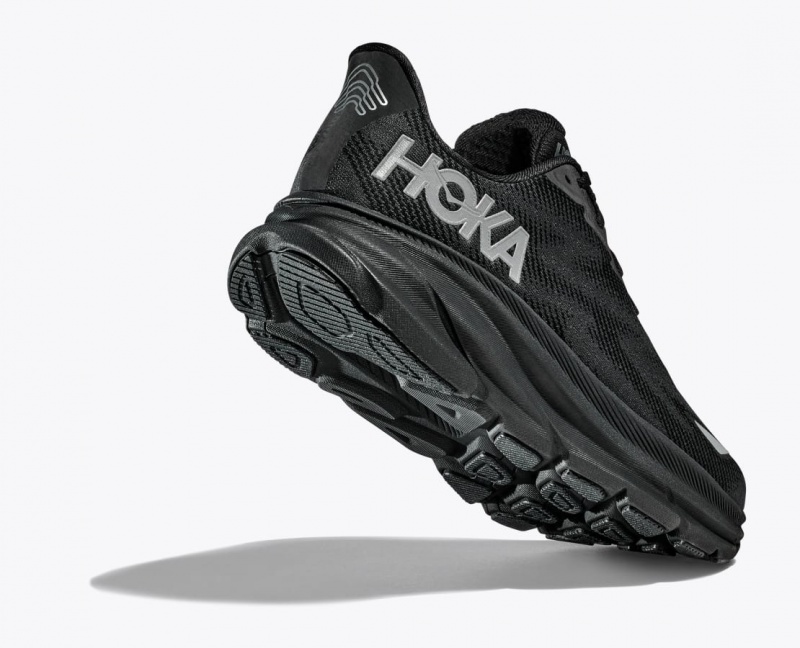 Black HOKA Clifton 9 GTX Men's Running Shoes | 60IMDRCVP