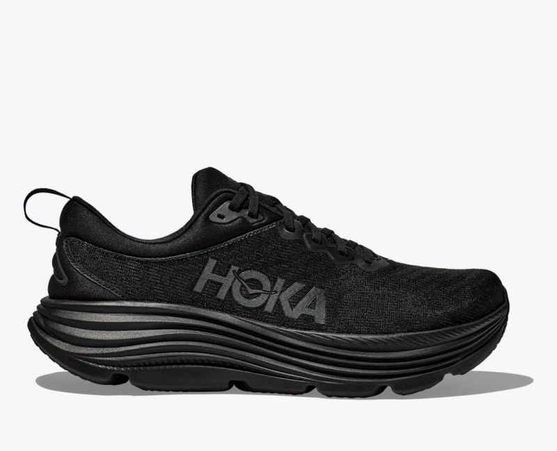 Black HOKA Gaviota 5 Men\'s Running Shoes | 49NHOTPZM