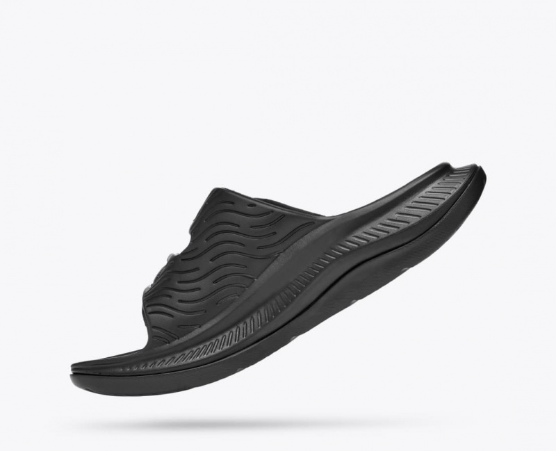 Black HOKA Ora Luxe Men's Slide | 32ONDCGIW