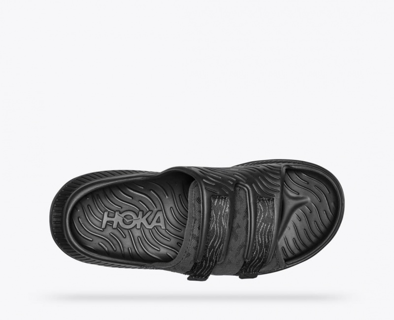 Black HOKA Ora Luxe Men's Slide | 32ONDCGIW