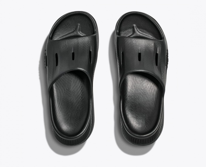 Black HOKA Ora Recovery 3 Kids' Slides | 20TDXPMNJ