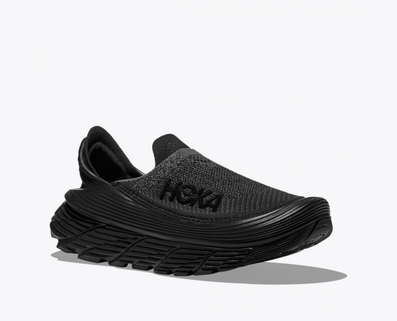 Black HOKA Restore TC Men's Walking Shoes | 29KXNHIOC