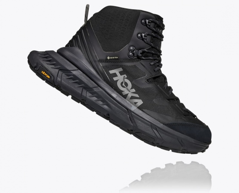 Black HOKA TenNine Hike GTX Men's Hiking Boots | 42YMABZUN