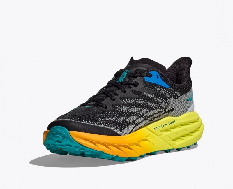 Black / Grey / Orange HOKA Speedgoat 5 Women's Trail Running Shoes | 06GZSEKUB