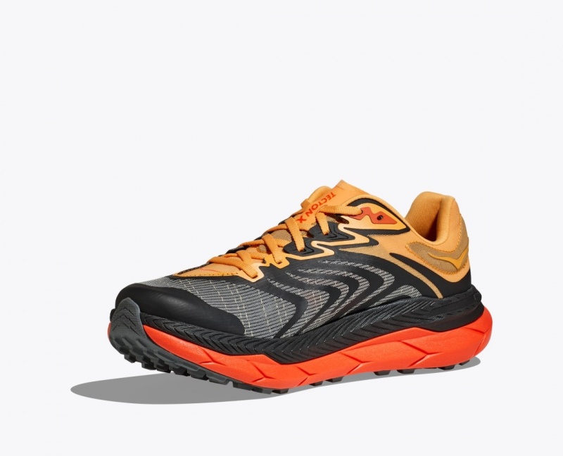 Black / Orange / Red HOKA Tecton X 2 Men's Trail Running Shoes | 47IVXNDLQ