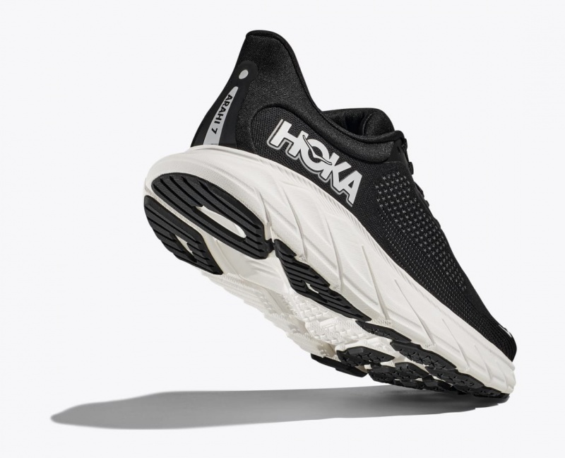 Black / White HOKA Arahi 7 Men's Running Shoes | 24NSDTJOC