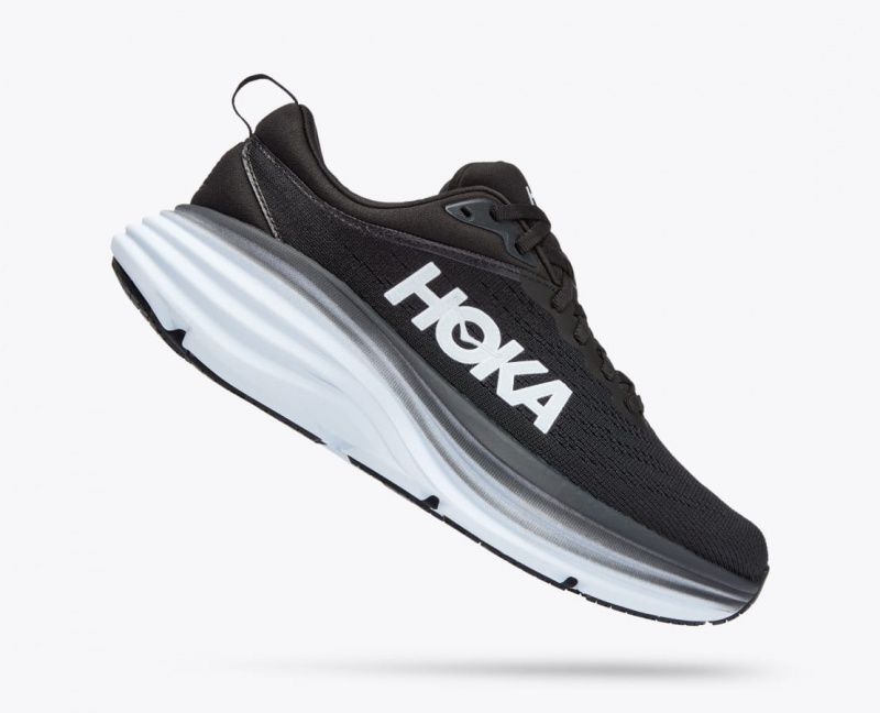 Black / White HOKA Bondi 8 Women's Running Shoes | 26QTWJEGF