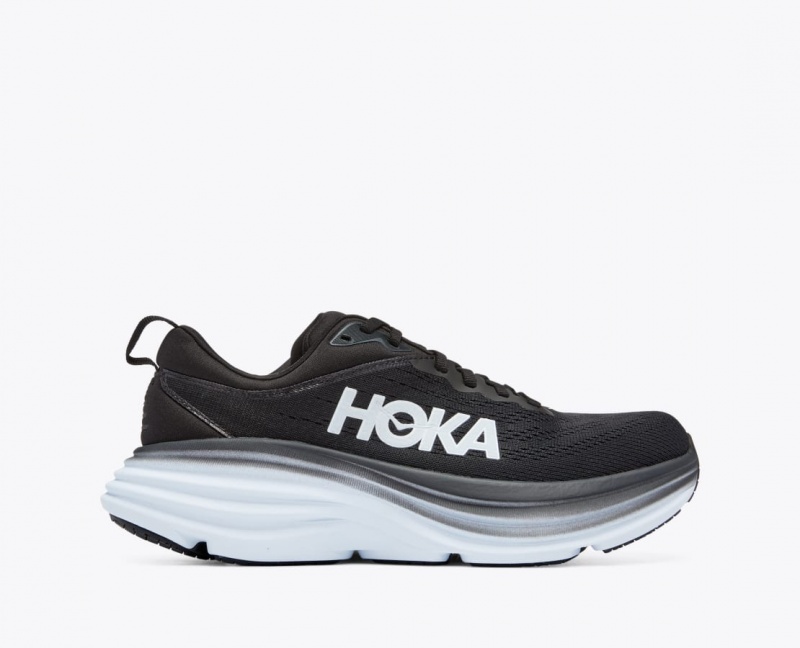 Black / White HOKA Bondi 8 Women\'s Running Shoes | 26QTWJEGF