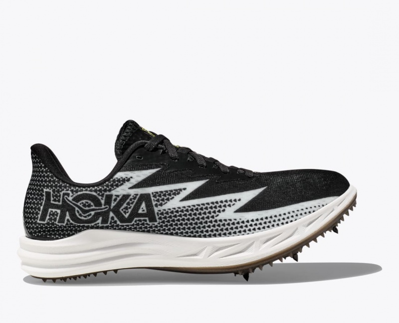 Black / White HOKA Crescendo MD Men\'s Track Spikes | 14KUYDEIB