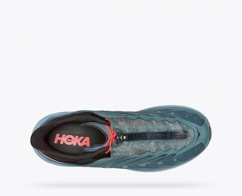 Blue Green / Grey HOKA Project Clifton Women's Sneakers | 10UYZIWJH