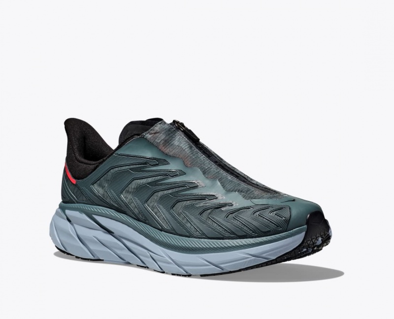 Blue Green / Grey HOKA Project Clifton Women's Sneakers | 10UYZIWJH