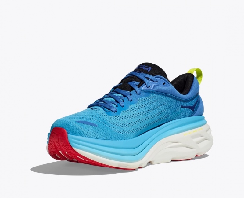 Blue HOKA Bondi 8 Men's Running Shoes | 50SCHKFIE