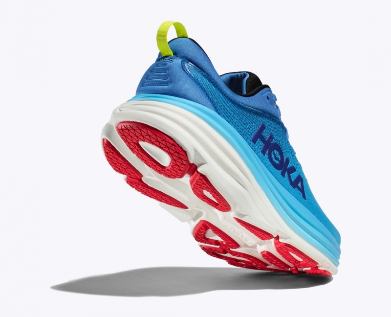 Blue HOKA Bondi 8 Men's Running Shoes | 50SCHKFIE