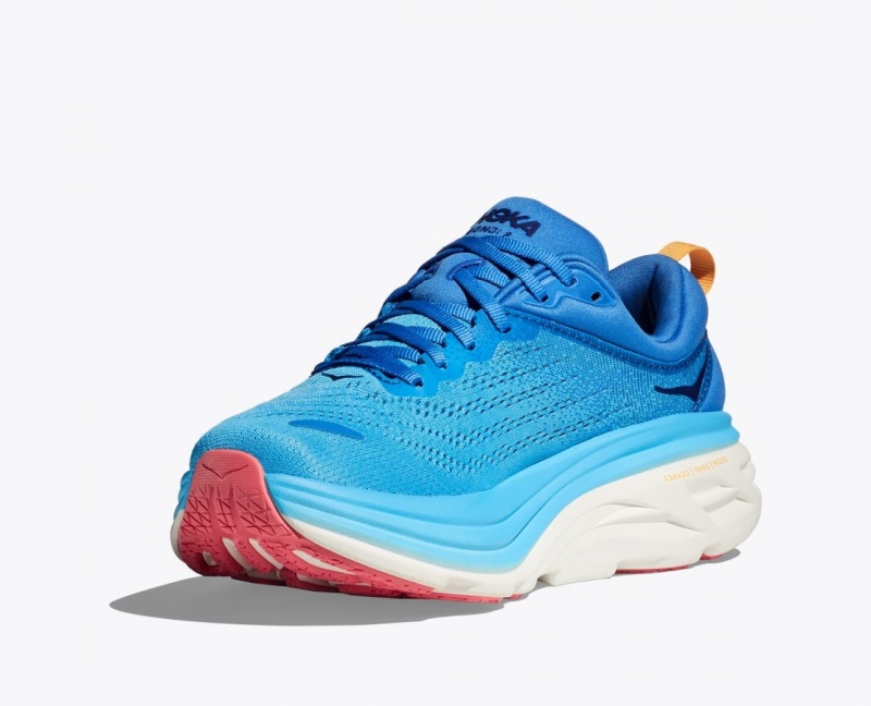 Blue HOKA Bondi 8 Women's Running Shoes | 47ZOKJNCR