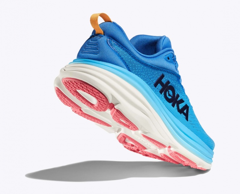 Blue HOKA Bondi 8 Women's Running Shoes | 47ZOKJNCR