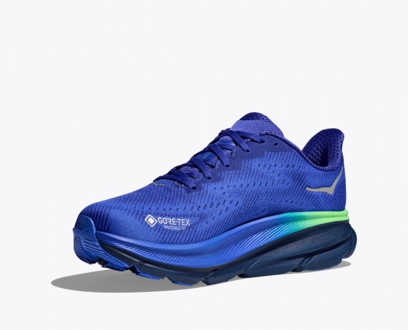 Blue HOKA Clifton 9 GTX Men's Running Shoes | 36QOFWYNJ