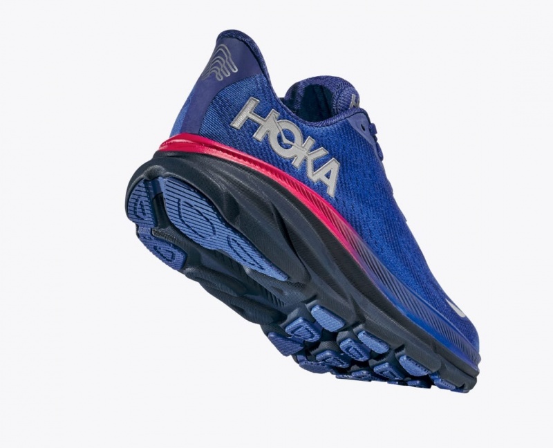 Blue HOKA Clifton 9 GTX Women's Running Shoes | 02GMDUJAK