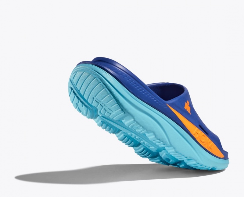 Blue HOKA IRONMAN Ora Recovery Women's Slide | 01JGTXFYI