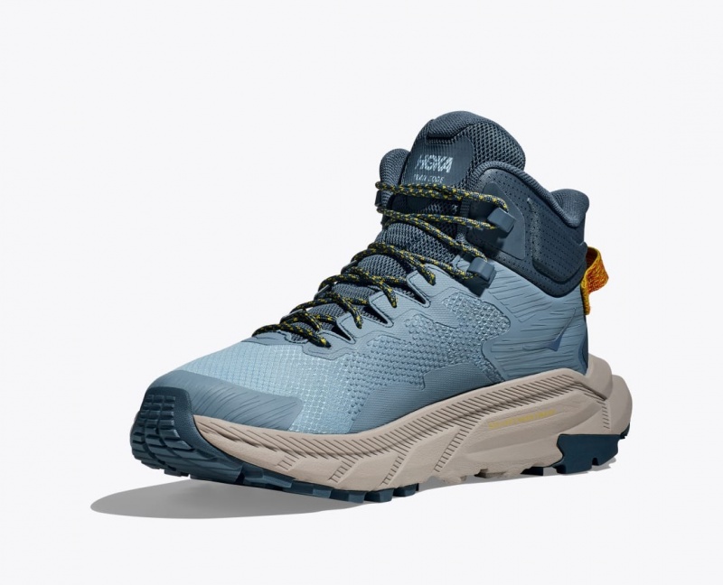 Blue HOKA Trail Code GTX Men's Hiking Boots | 78VSROGIT