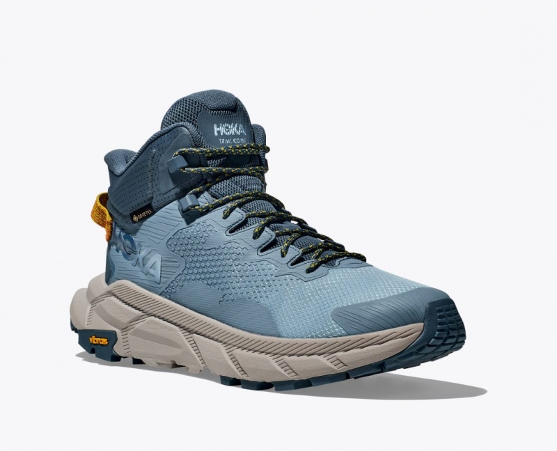 Blue HOKA Trail Code GTX Men's Hiking Boots | 78VSROGIT