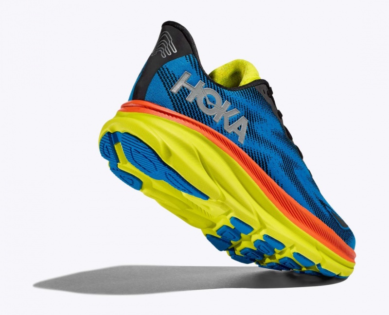 Blue / Black HOKA Clifton 9 GTX Women's Running Shoes | 26NLVAWZK