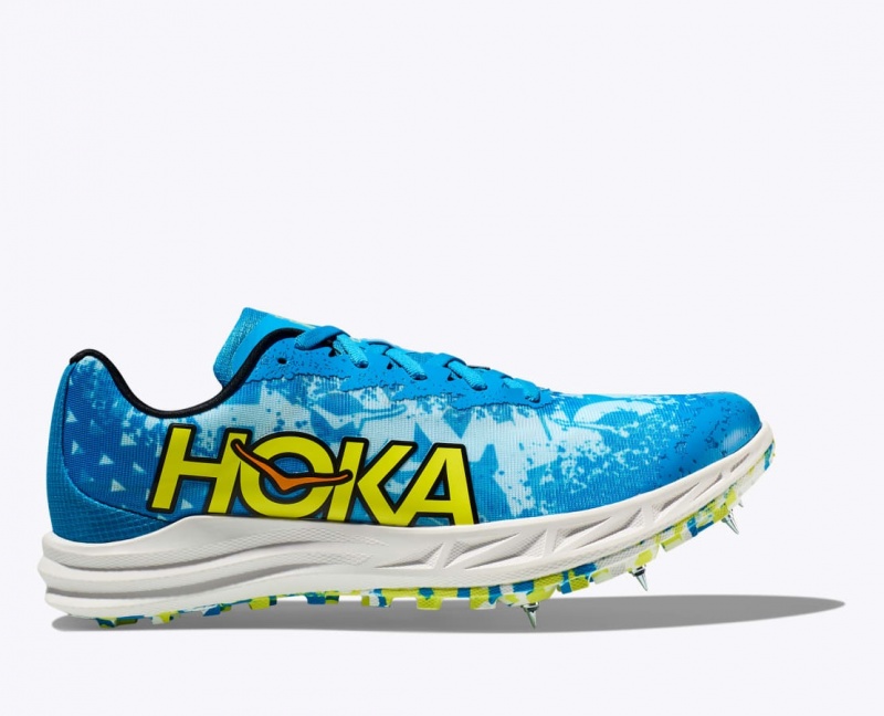 Blue / Green HOKA Crescendo XC Men\'s Track Spikes | 52LPBCDGW