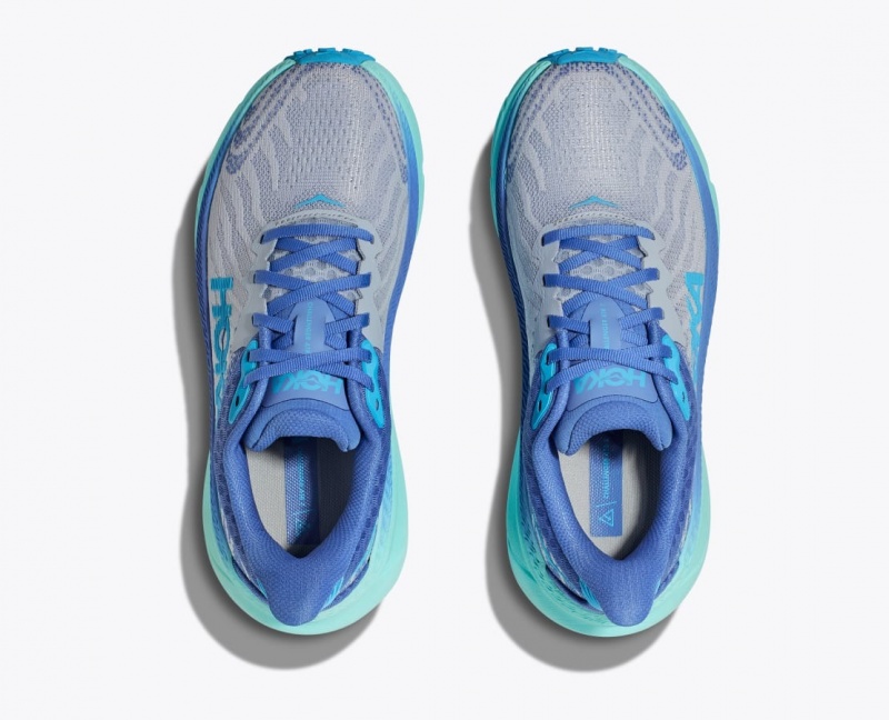 Blue / Grey HOKA Challenger 7 Women's Trail Running Shoes | 40CUXMNEK