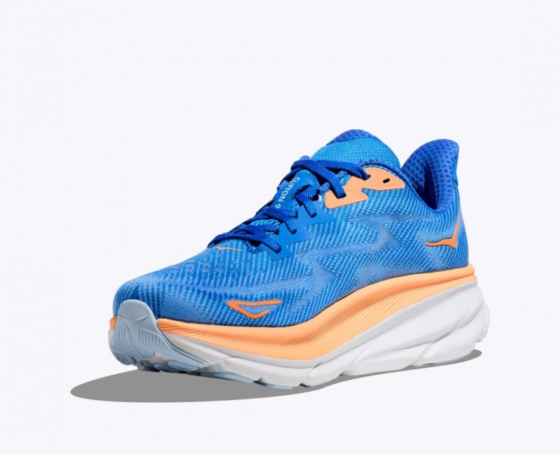 Blue / Orange HOKA Clifton 9 Men's Running Shoes | 28KQSVAWX