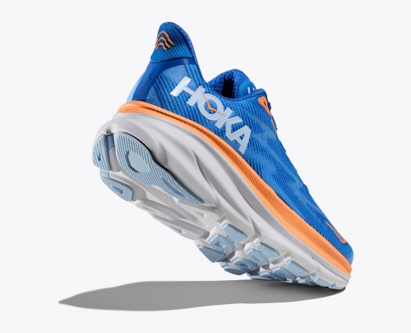 Blue / Orange HOKA Clifton 9 Men's Running Shoes | 28KQSVAWX