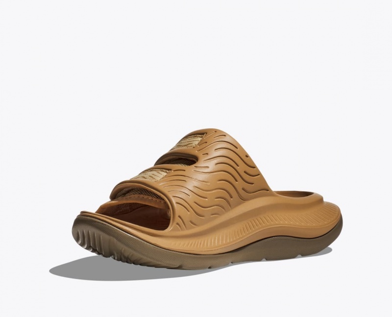 Brown HOKA Ora Luxe Men's Slide | 61LCQYWUO