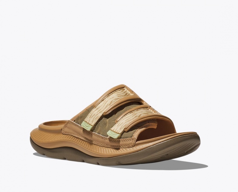 Brown HOKA Ora Luxe Men's Slide | 61LCQYWUO