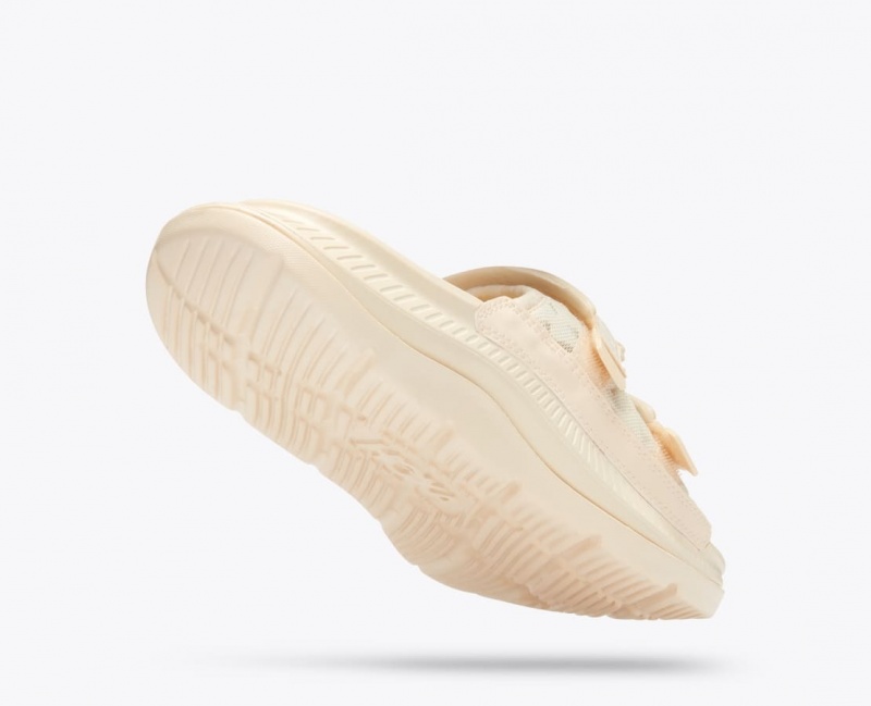 Cream HOKA Ora Luxe Men's Slide | 34XKLJDIG