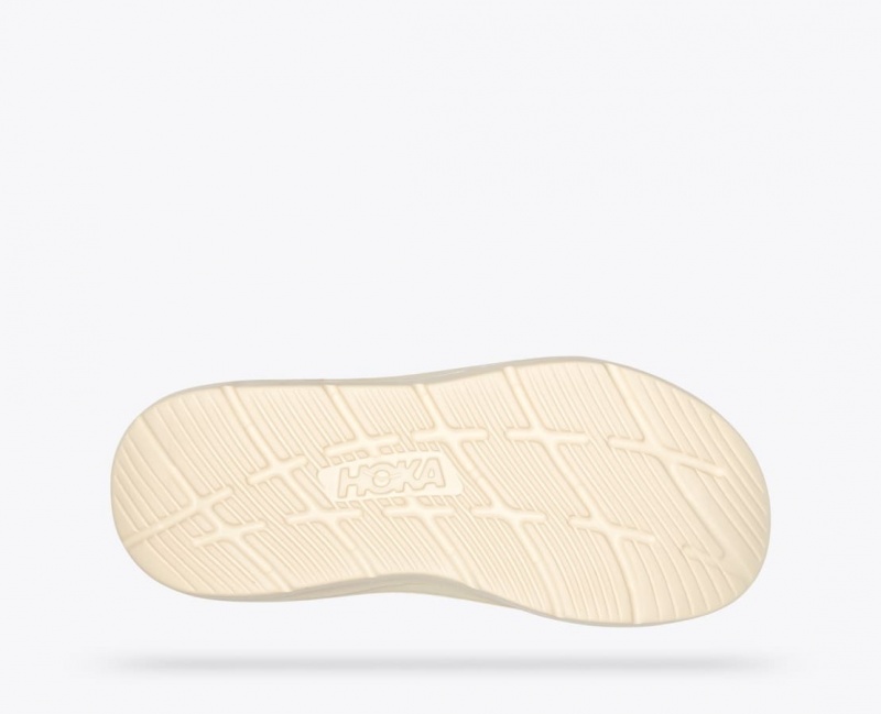 Cream HOKA Ora Luxe Men's Slide | 34XKLJDIG