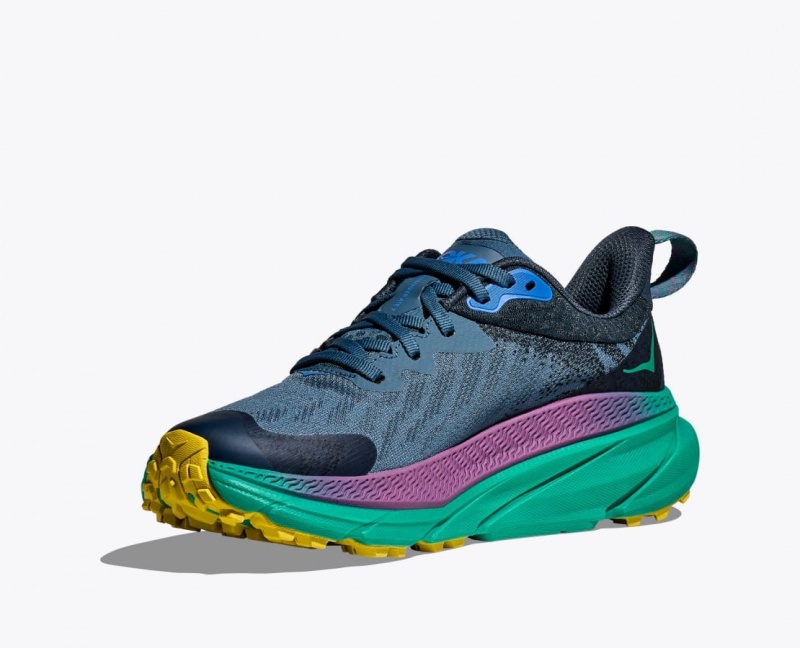 Dark Blue HOKA Challenger 7 GTX Women's Trail Running Shoes | 61OBRQCKV