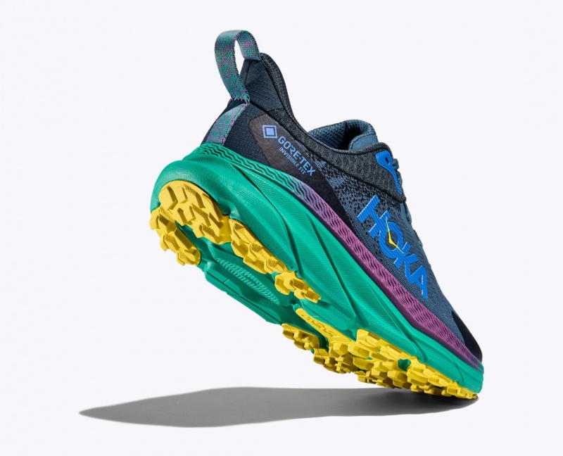 Dark Blue HOKA Challenger 7 GTX Women's Trail Running Shoes | 61OBRQCKV