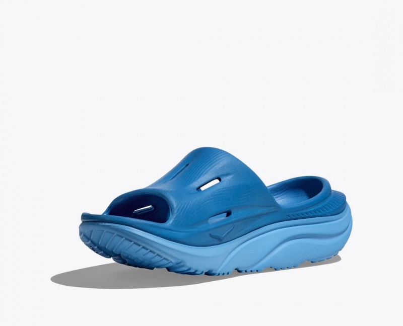 Dark Blue HOKA Ora Recovery 3 Women's Slide | 76LKREWUH