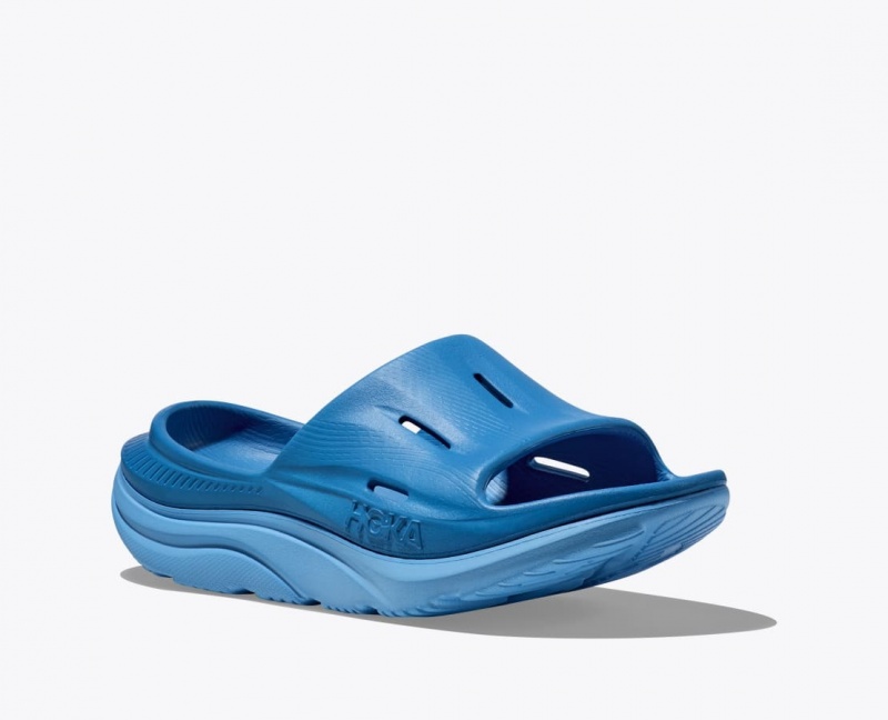 Dark Blue HOKA Ora Recovery 3 Women's Slide | 76LKREWUH