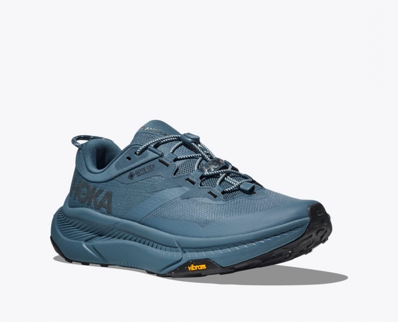 Dark Blue HOKA Transport GTX Men's Walking Shoes | 13IGJXZOC